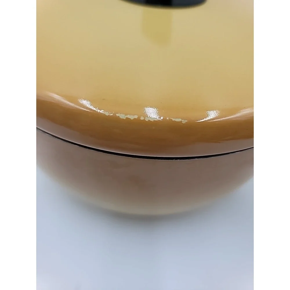 VTG Retro Yellow Bounty Wear-Ever Enamel 2 qt Pot Pan and Lid Non Stick‎ MCM